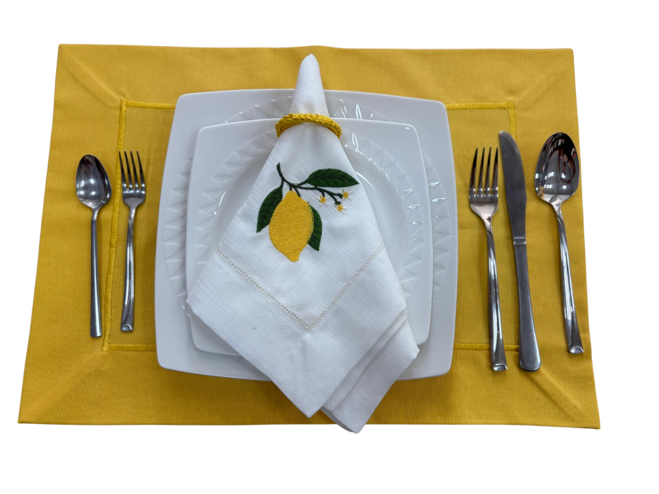 Limonlu Amerikan Servis 4'lü Set